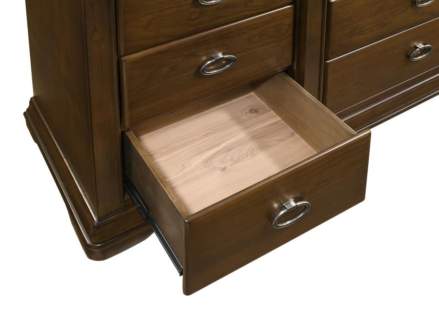 Garland 9-drawer Bedroom Dresser with Mirror Brown Cherry