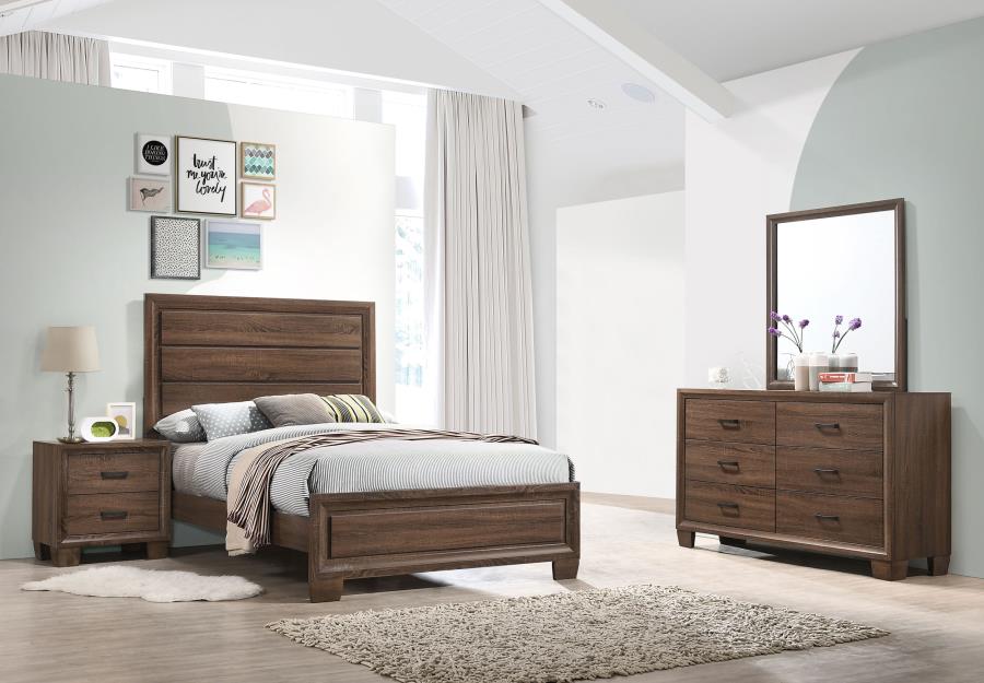 (image for) Brandon 4-piece Full Bedroom Set Warm Brown - Click Image to Close