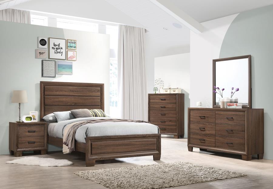 (image for) Brandon 5-piece Full Bedroom Set Warm Brown