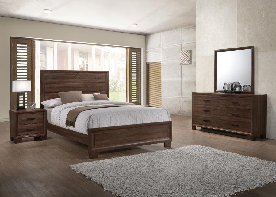 (image for) Brandon 4-piece Eastern King Bedroom Set Warm Brown - Click Image to Close