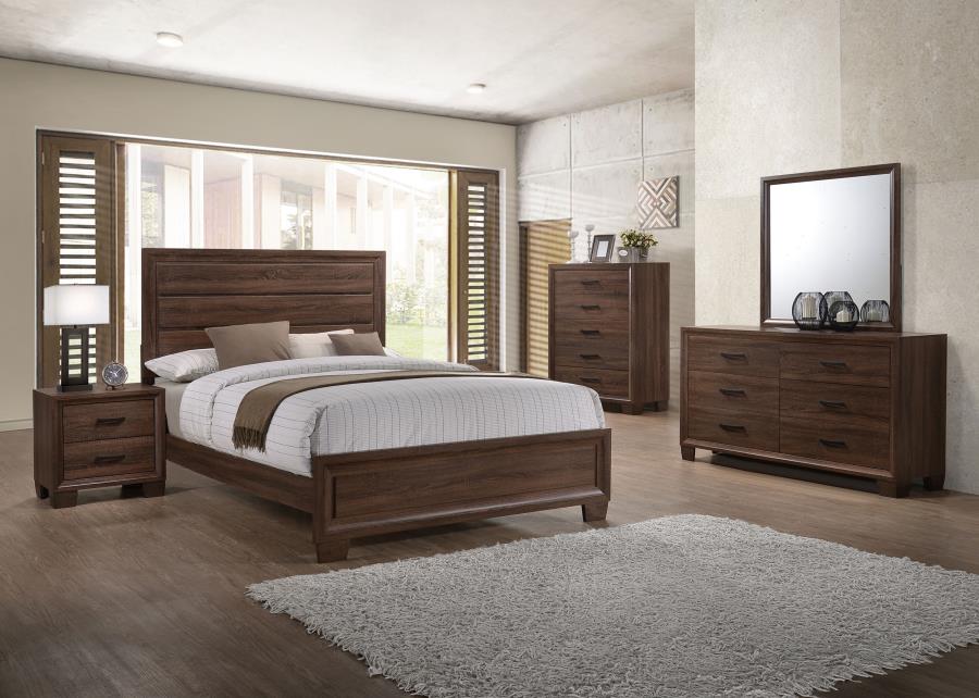 (image for) Brandon 5-piece Eastern King Bedroom Set Warm Brown