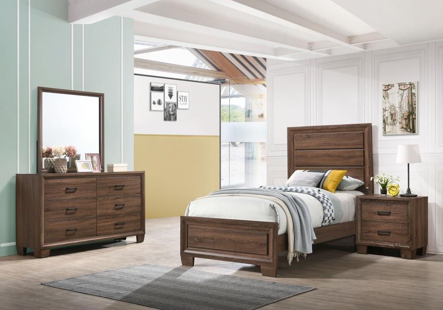 (image for) Brandon 4-piece Twin Bedroom Set Warm Brown - Click Image to Close