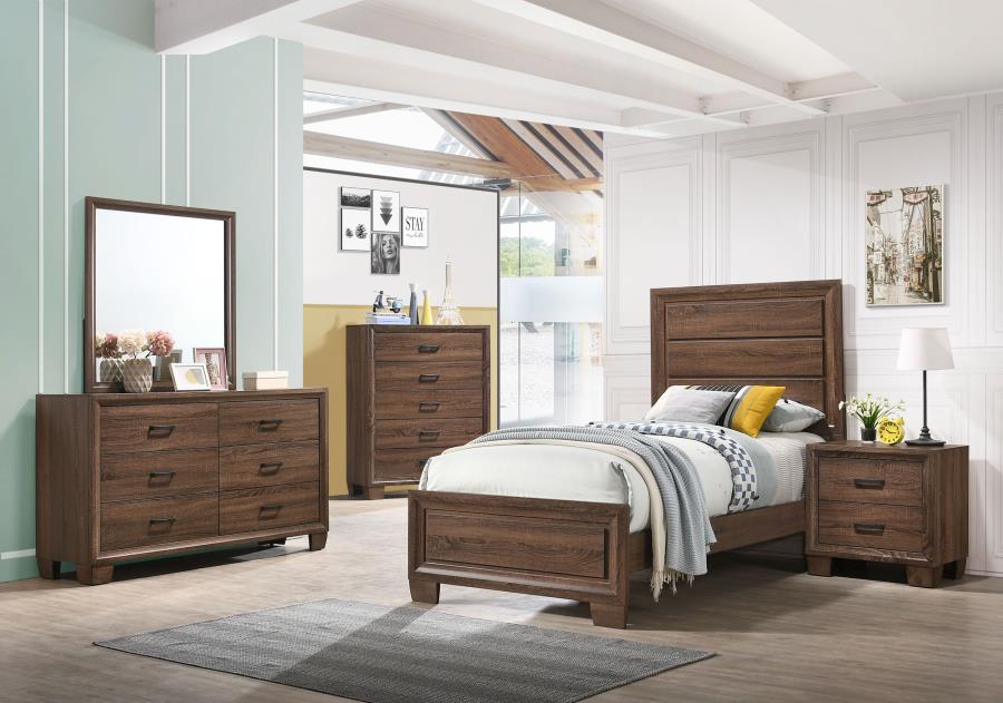 (image for) Brandon 5-piece Twin Bedroom Set Warm Brown - Click Image to Close