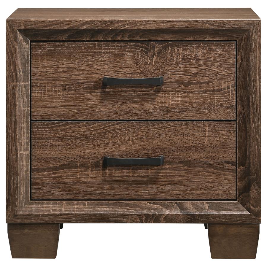 (image for) Brandon 2-drawer Nightstand Warm Brown