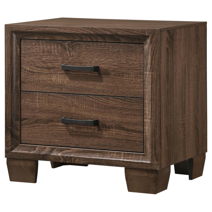 (image for) Brandon 2-drawer Nightstand Warm Brown