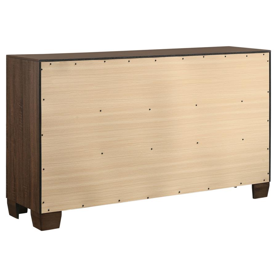 (image for) Brandon 6-drawer Dresser Warm Brown