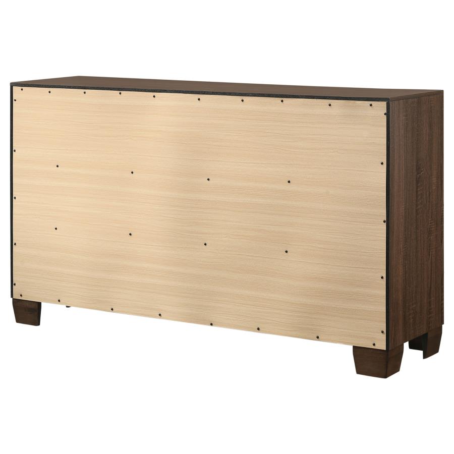 (image for) Brandon 6-drawer Dresser Warm Brown