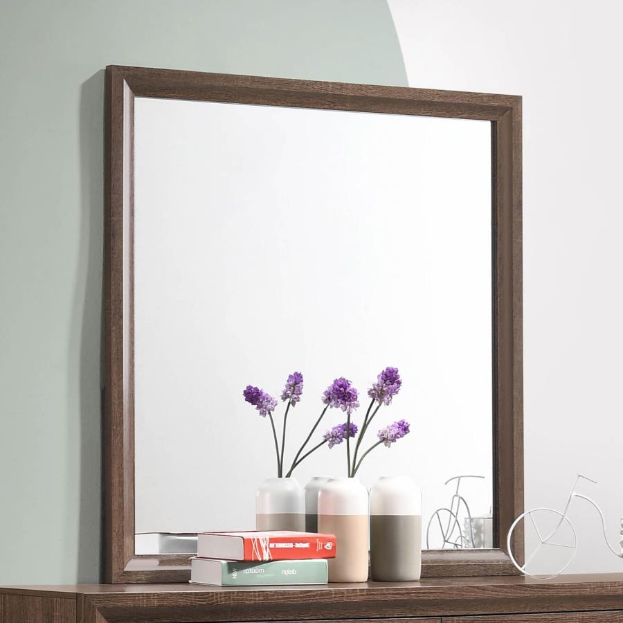 (image for) Brandon Dresser Mirror Warm Brown - Click Image to Close