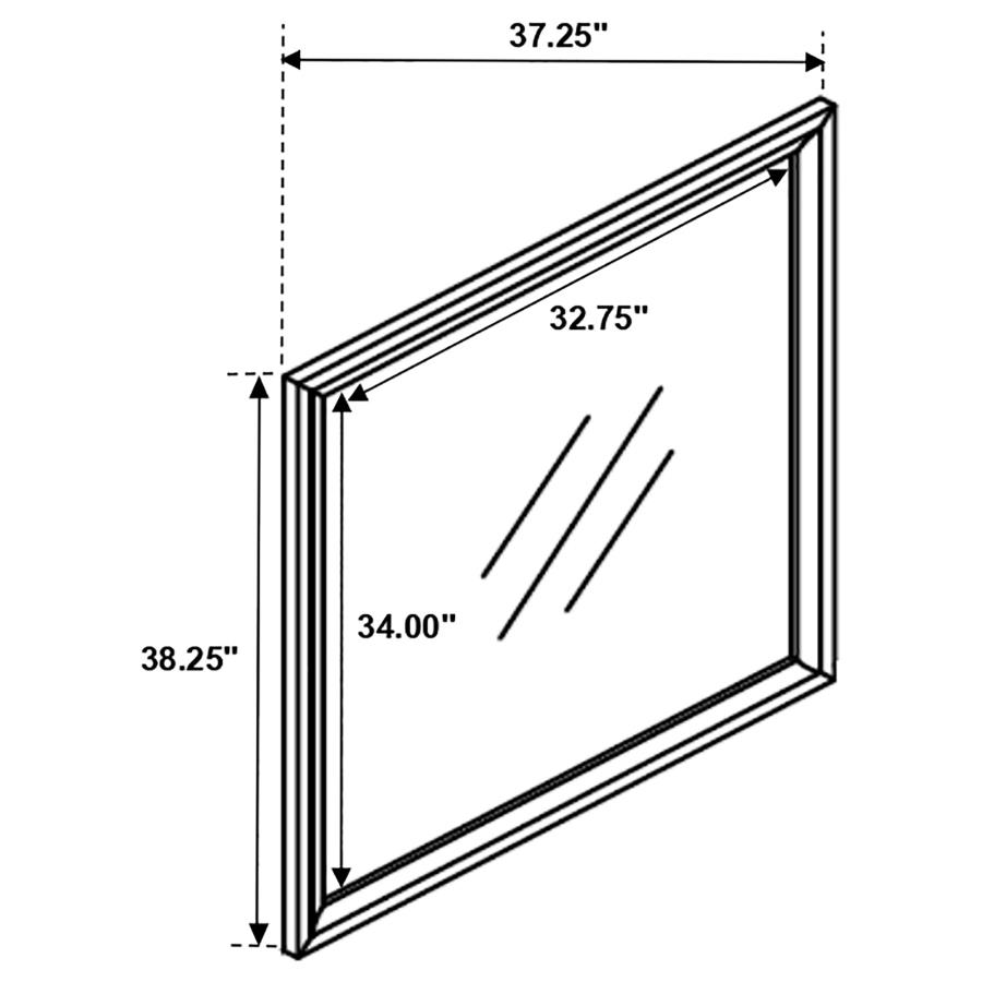 (image for) Brandon Dresser Mirror Warm Brown