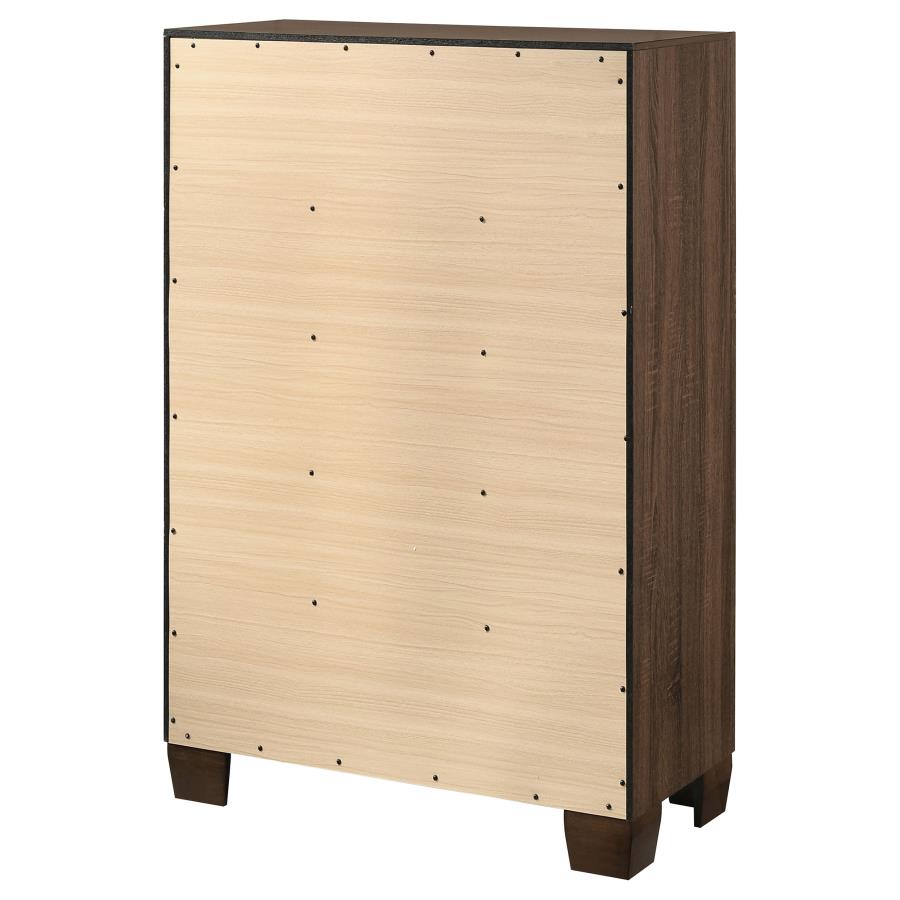 (image for) Brandon 5-drawer Bedroom Chest Warm Brown