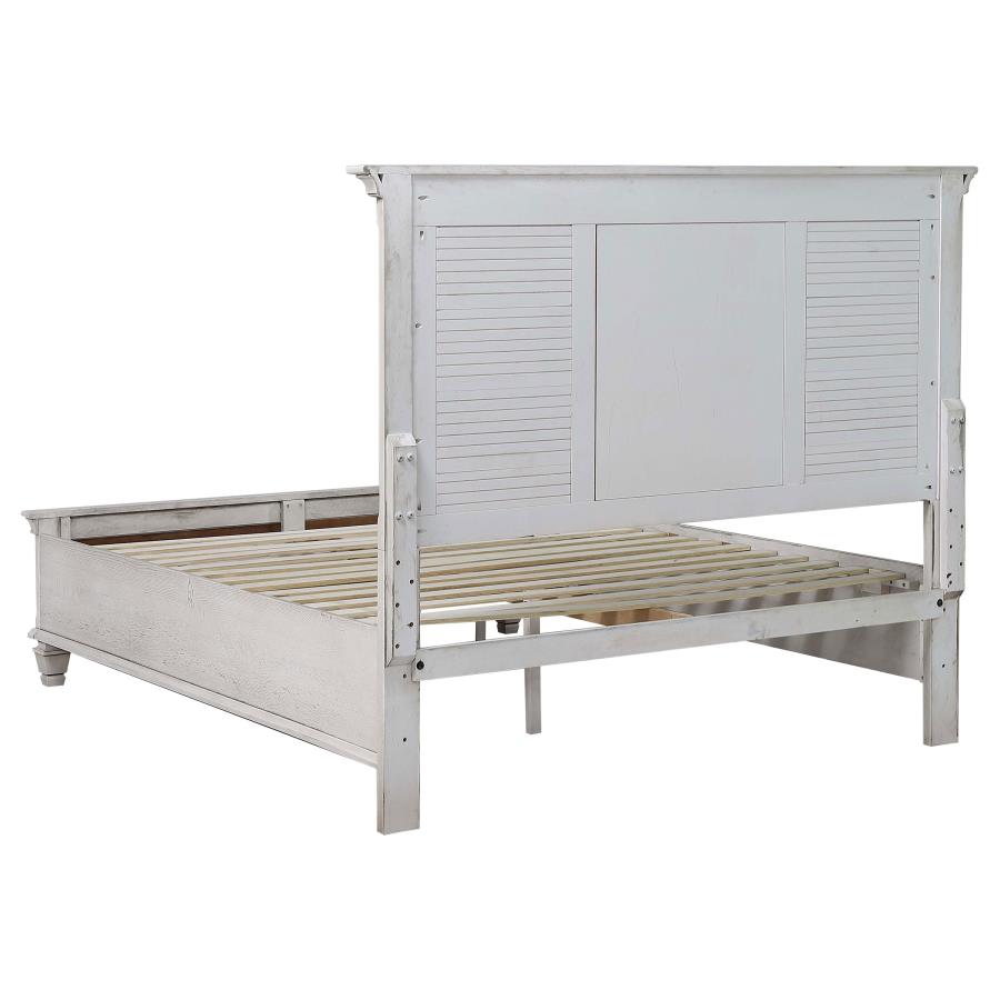 (image for) Franco California King Storage Panel Bed Distressed White