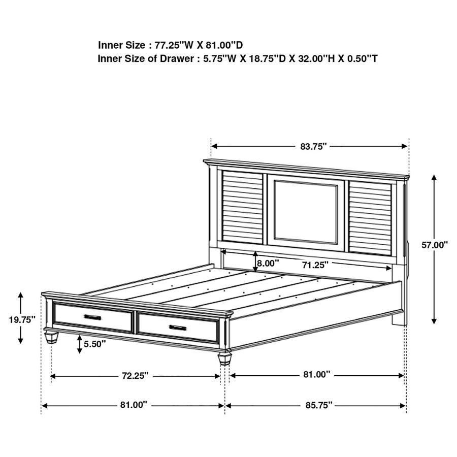 (image for) Franco 4-piece Eastern King Bedroom Set Weathered Sage