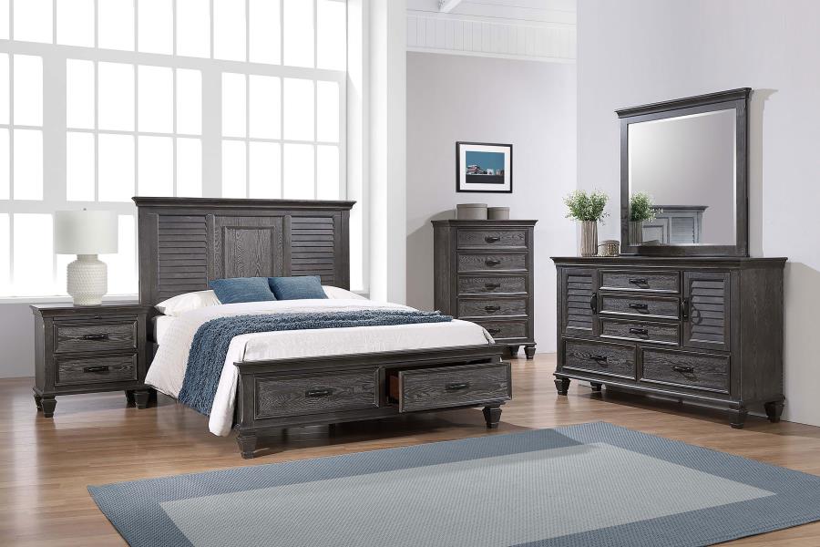 (image for) Franco 5-piece Eastern King Storage Bedroom Set Weathered Sage