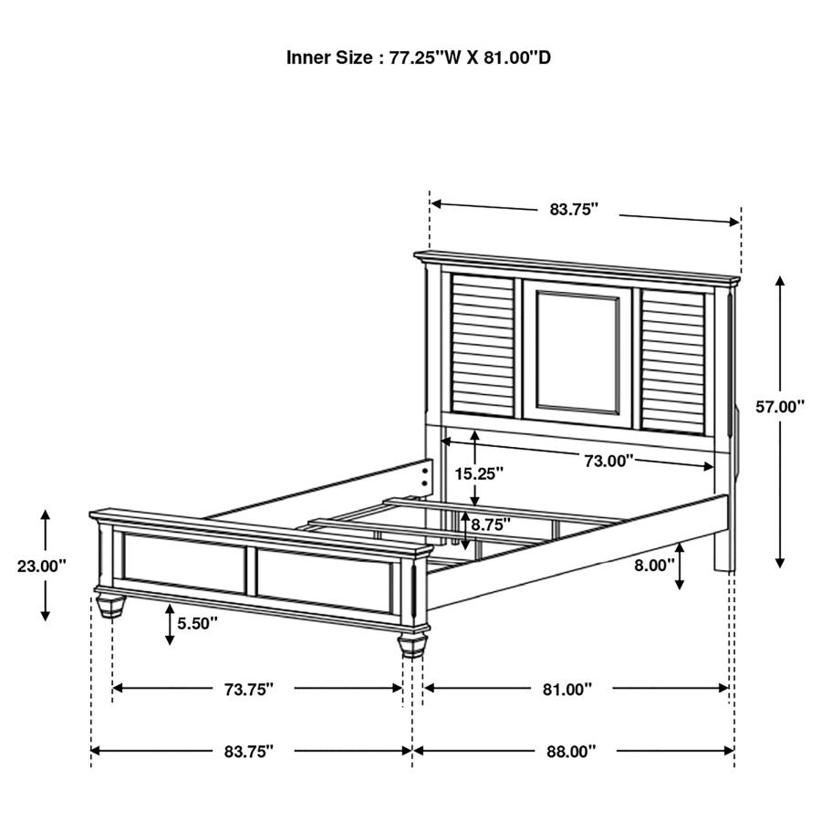 (image for) Franco 4-piece Eastern King Bedroom Set Weathered Sage