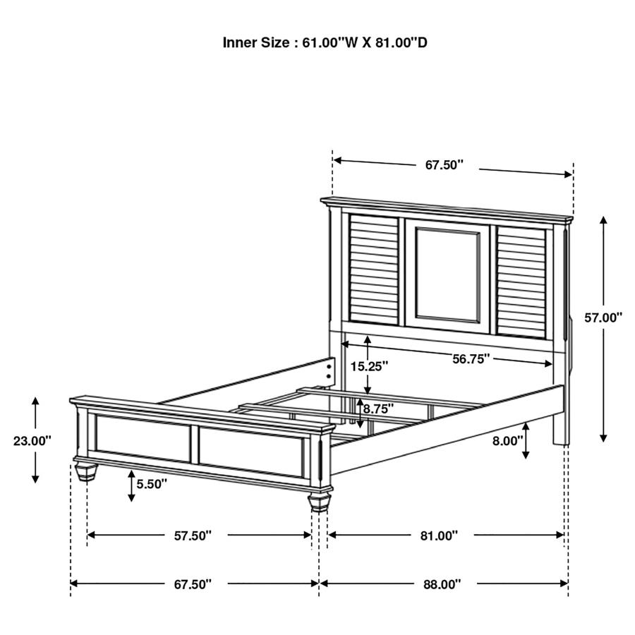 (image for) Franco 4-piece Queen Panel Bedroom Set Weathered Sage