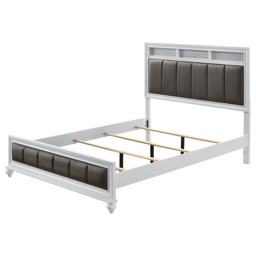 (image for) Barzini Wood California King Panel Bed White