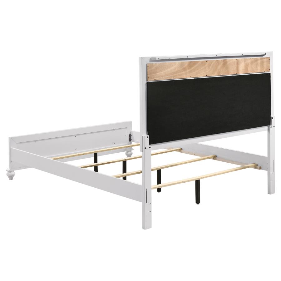 (image for) Barzini Wood California King Panel Bed White