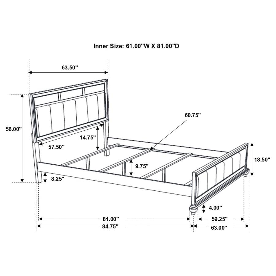 (image for) Barzini 4-piece Queen Bedroom Set White