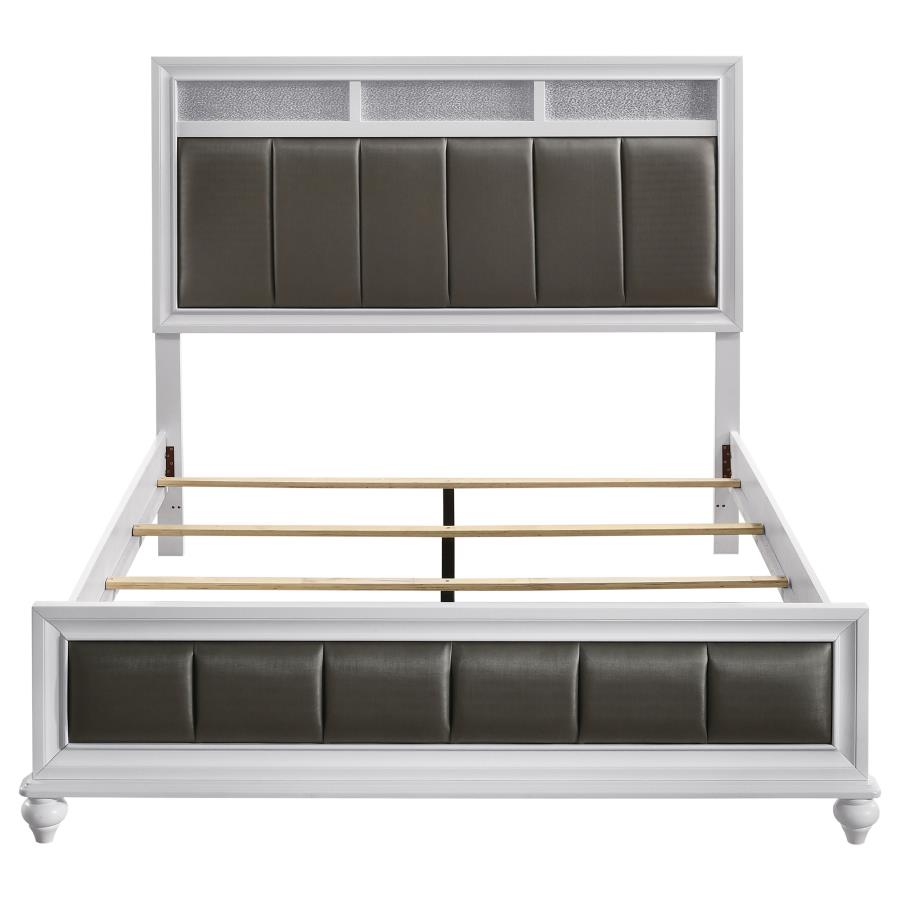 (image for) Barzini Wood Queen Panel Bed White