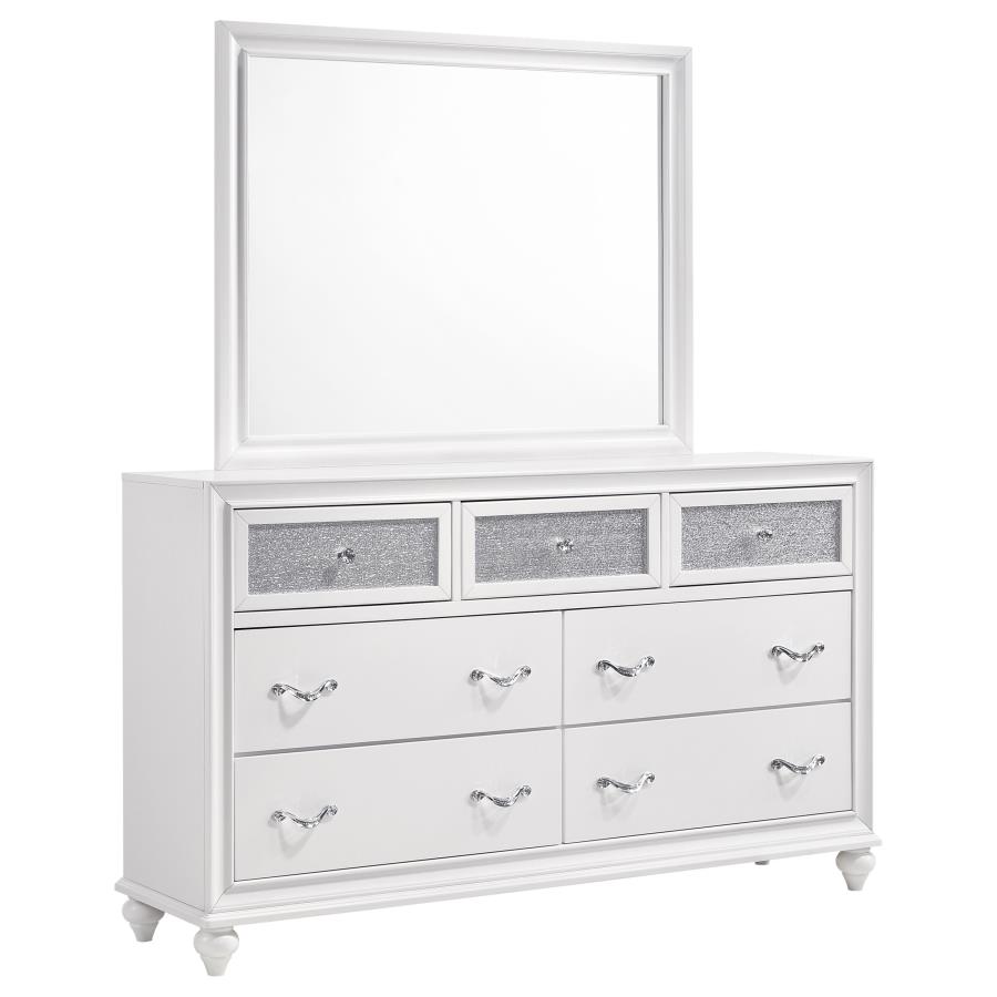 (image for) Barzini 7-drawer Dresser with Mirror White