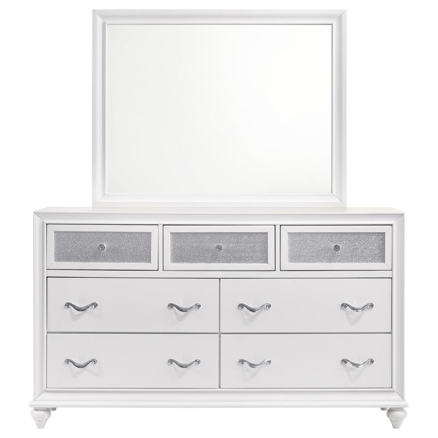 (image for) Barzini 7-drawer Dresser with Mirror White