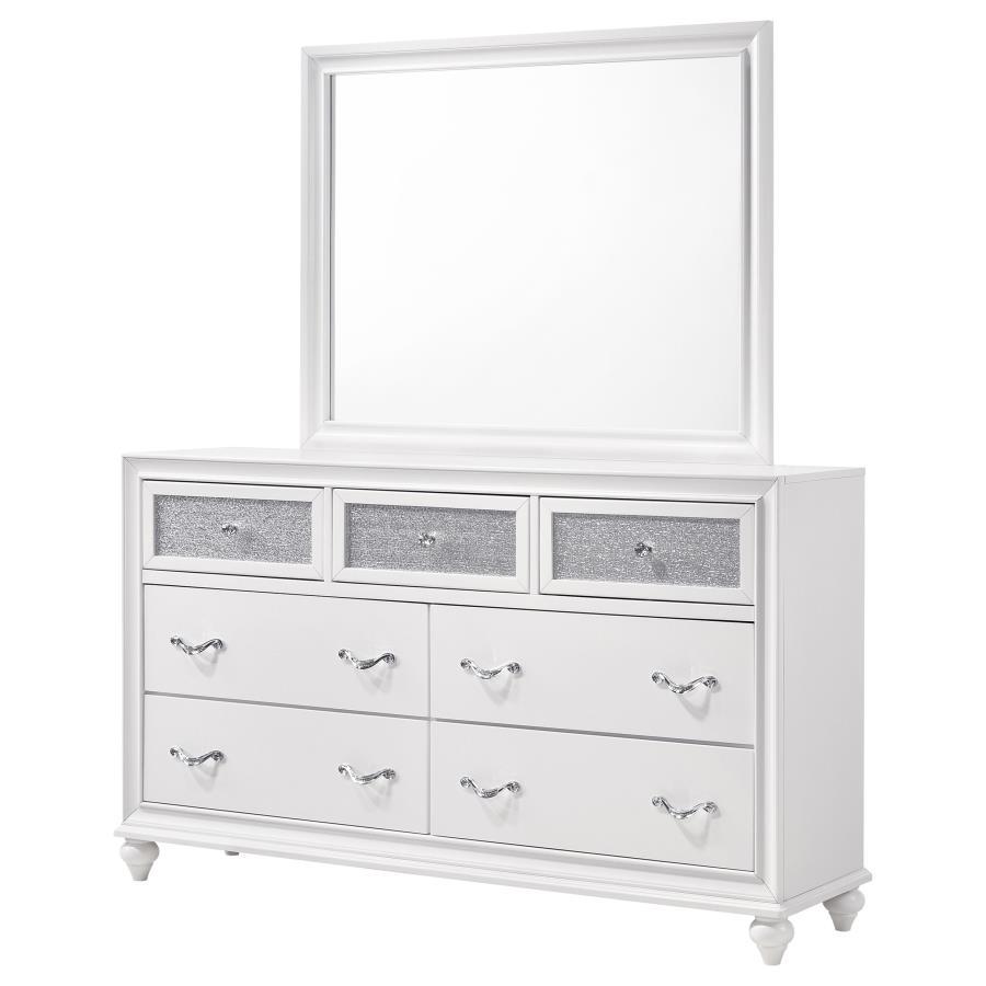 (image for) Barzini 7-drawer Dresser with Mirror White