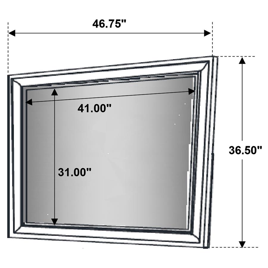 (image for) Barzini Dresser Mirror White