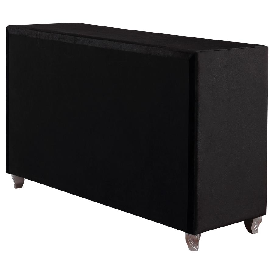 (image for) Deanna 7-drawer Upholstered Dresser Black