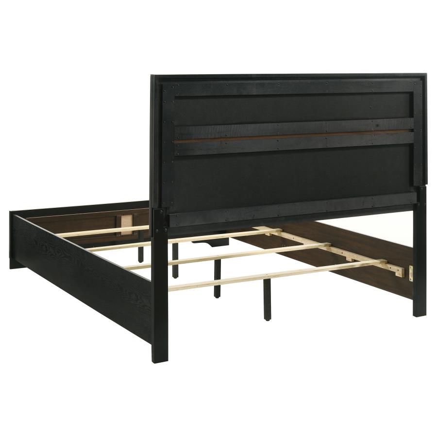 (image for) Miranda 55-inch Upholstered Eastern King Panel Bed Black