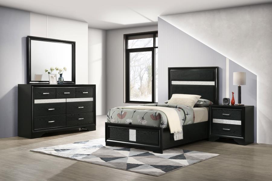 (image for) Miranda 4-piece Twin Bedroom Set Black