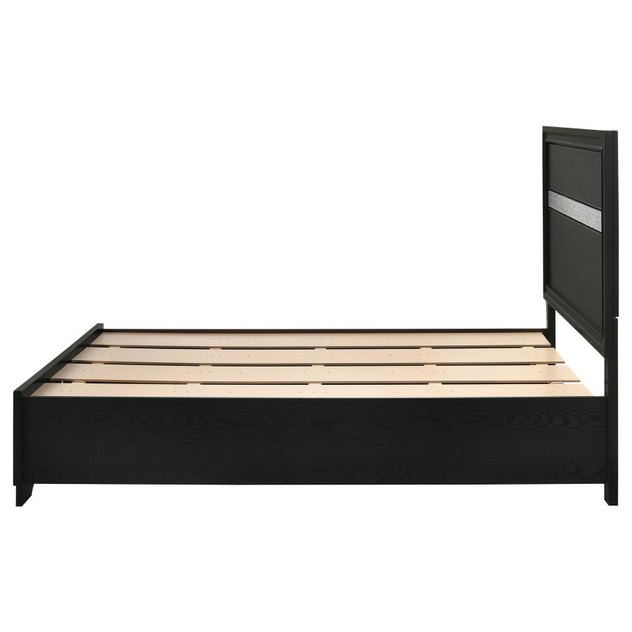 (image for) Miranda Wood Full Storage Panel Bed Black