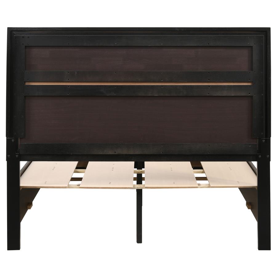 (image for) Miranda Wood Full Storage Panel Bed Black