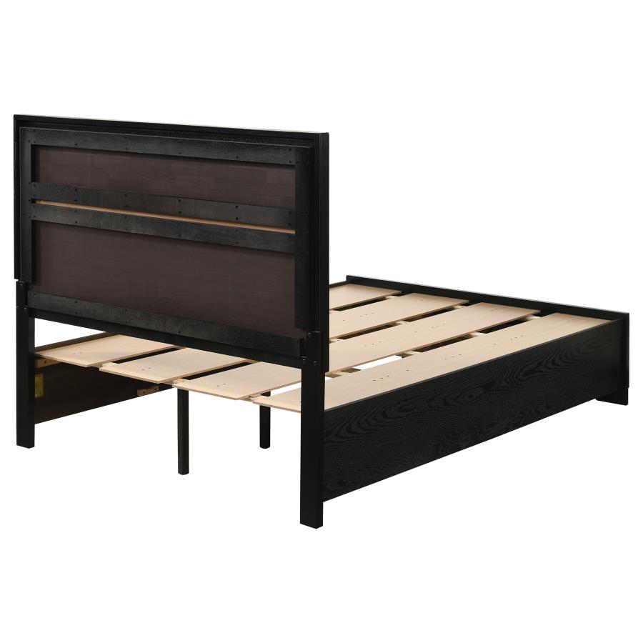 (image for) Miranda Wood Full Storage Panel Bed Black