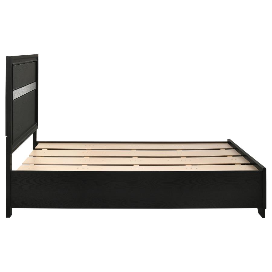 (image for) Miranda Wood Full Storage Panel Bed Black