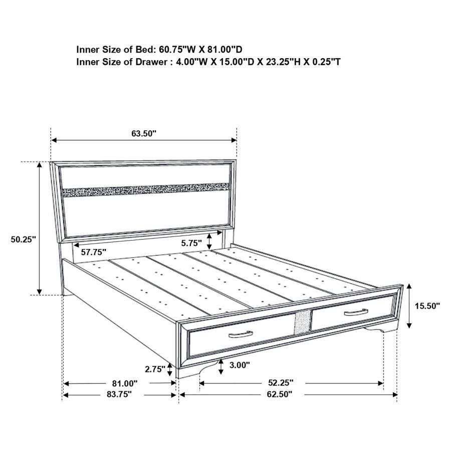 (image for) Miranda 4-piece Queen Bedroom Set Black