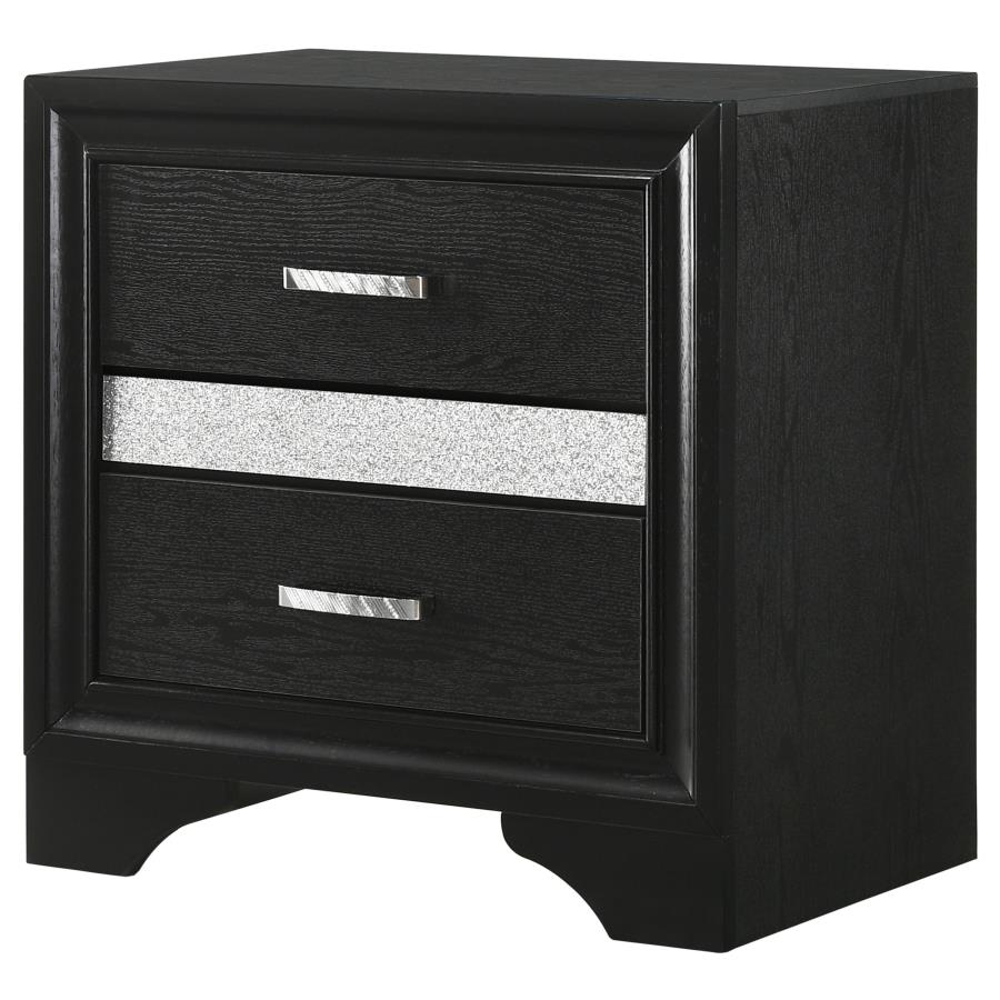 (image for) Miranda 2-drawer Nightstand Black