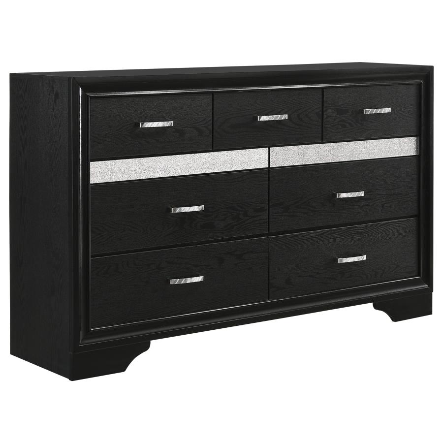 (image for) Miranda 7-drawer Dresser Black - Click Image to Close