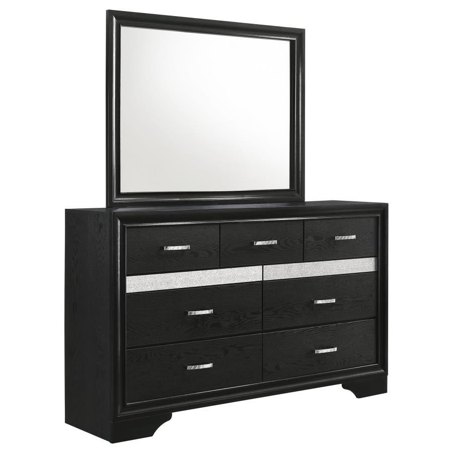 (image for) Miranda 7-drawer Dresser with Mirror Black