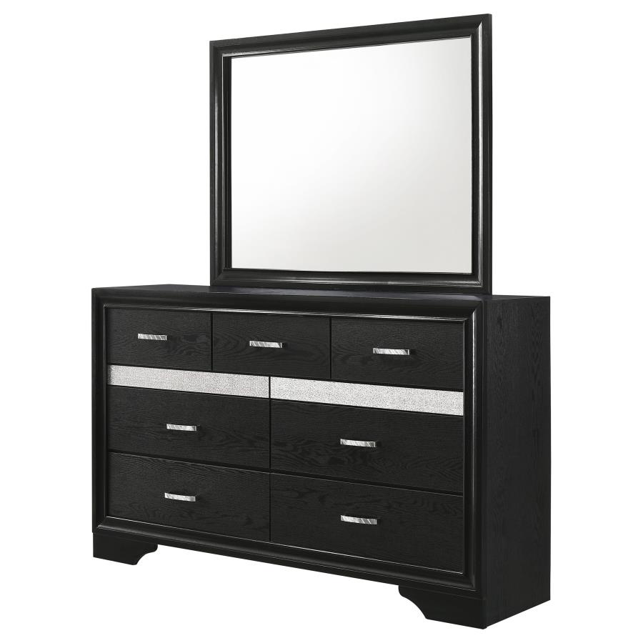 (image for) Miranda 7-drawer Dresser with Mirror Black