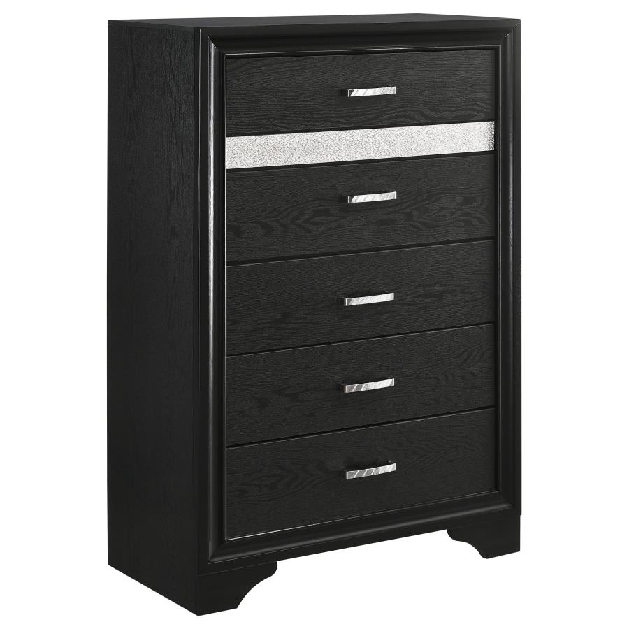 (image for) Miranda 5-drawer Bedroom Chest Black