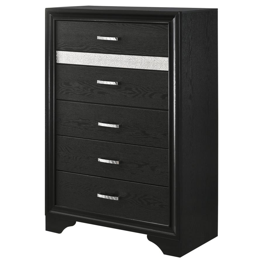 (image for) Miranda 5-drawer Bedroom Chest Black