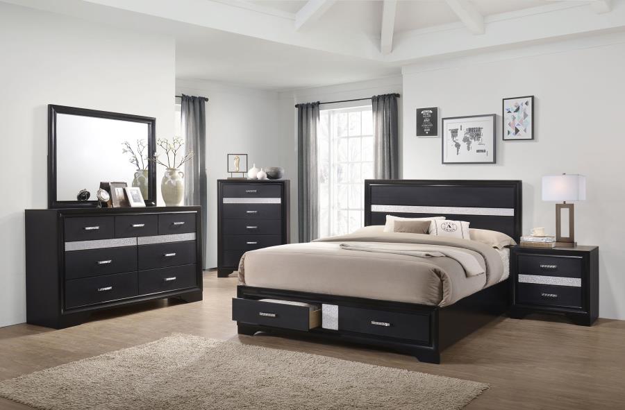 Modal Additional Images for Miranda 6-drawer Bedroom Chest Black