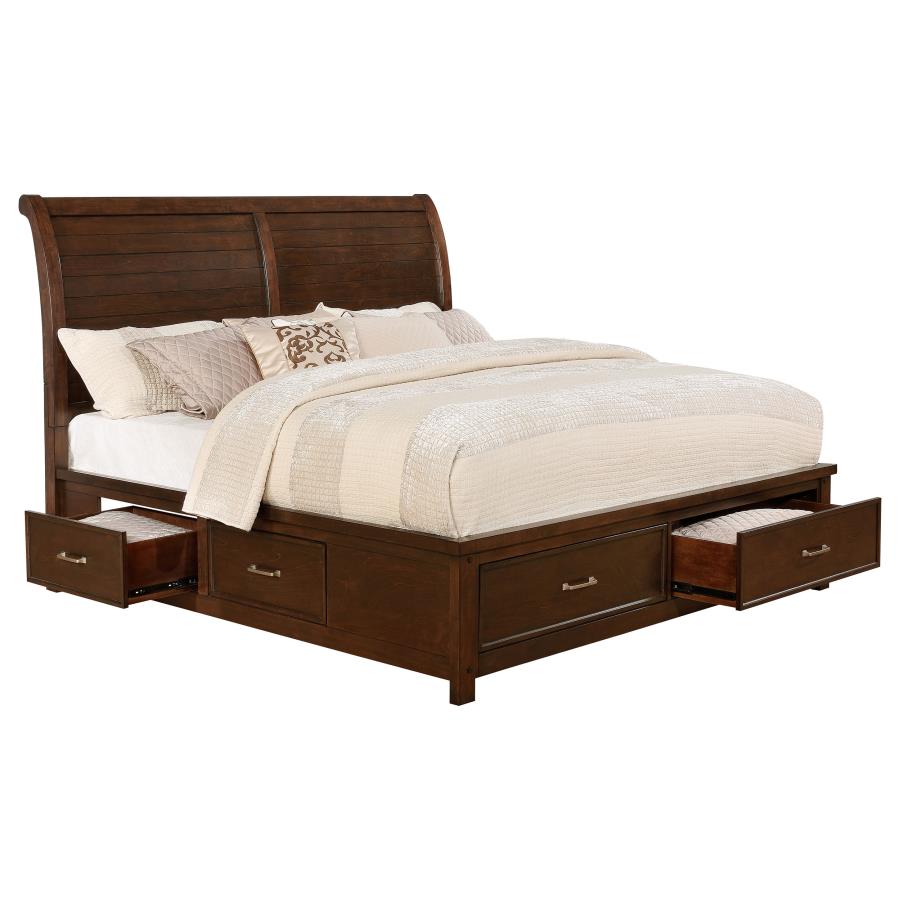 (image for) Barstow Eastern King Storage Bed Pinot Noir - Click Image to Close