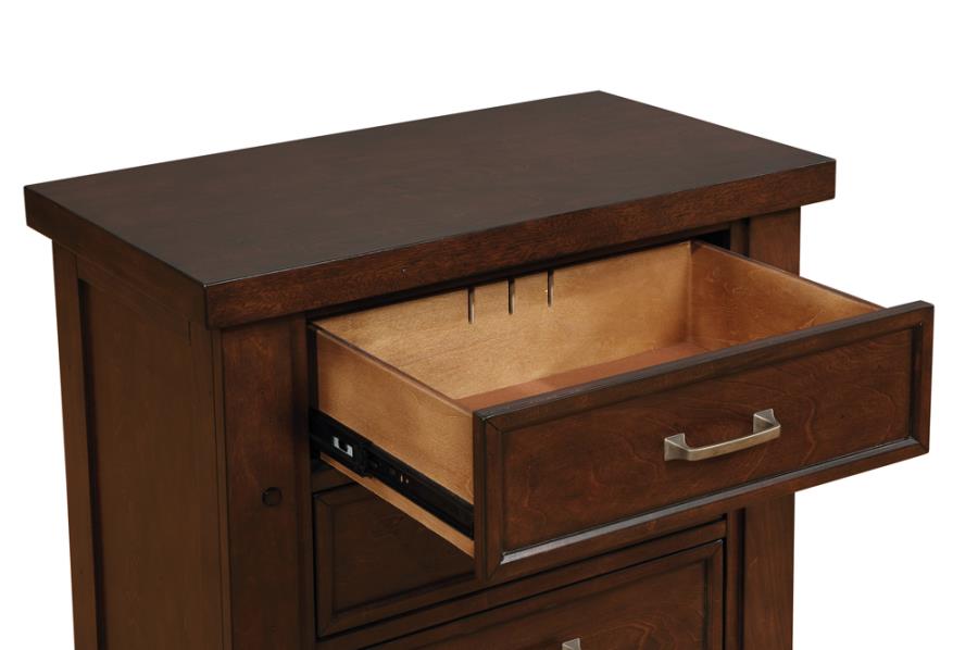 (image for) Barstow 3-drawer Nightstand Pinot Noir