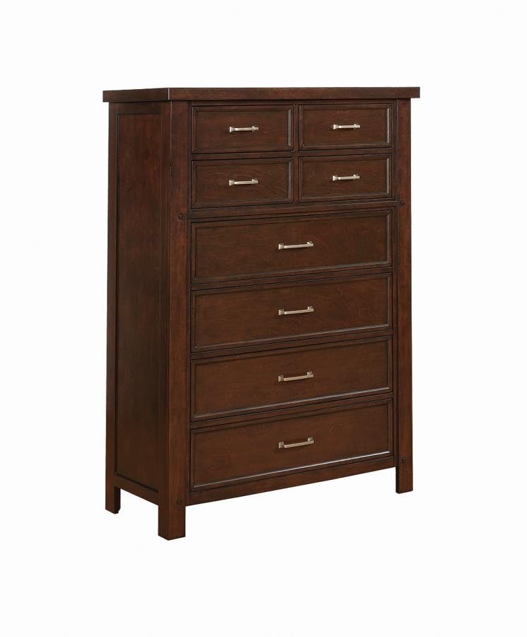 (image for) Barstow 8-drawer Rectangular Chest Pinot Noir - Click Image to Close