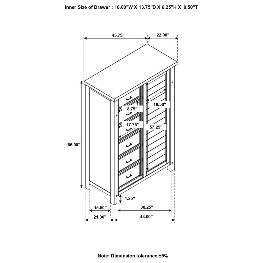 (image for) Barstow 8-drawer Bedroom Chest Pinot Noir