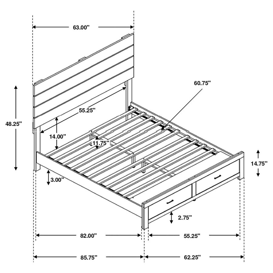 (image for) Brantford 4-piece Queen Bedroom Set Barrel Oak