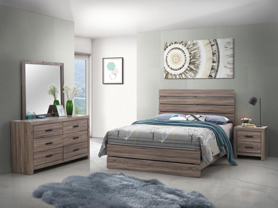 (image for) Brantford 4-piece Eastern King Bedroom Set Barrel Oak - Click Image to Close