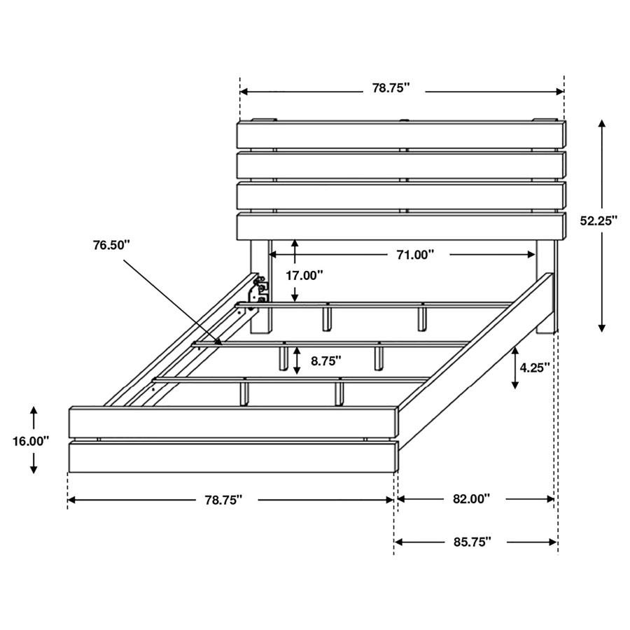 (image for) Brantford Wood Eastern King Panel Bed Barrel Oak