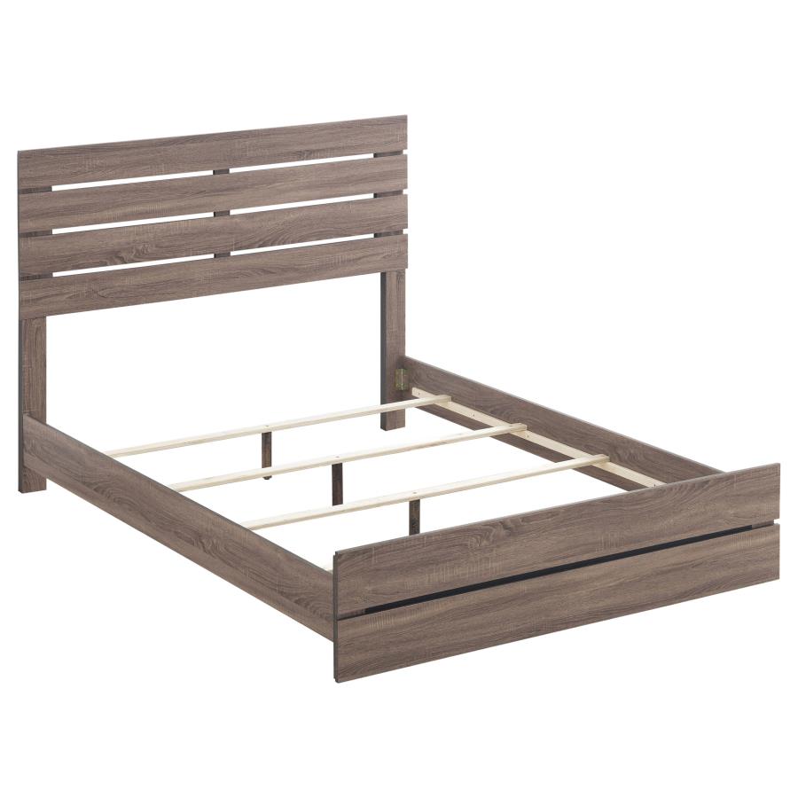 (image for) Brantford Wood Queen Panel Bed Barrel Oak - Click Image to Close